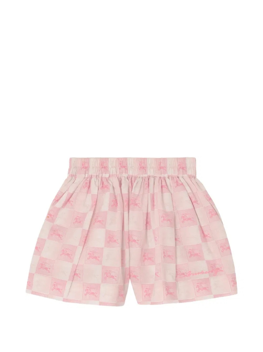 Хлопковые шорты в клетку Ekd Burberry Kids, розовый