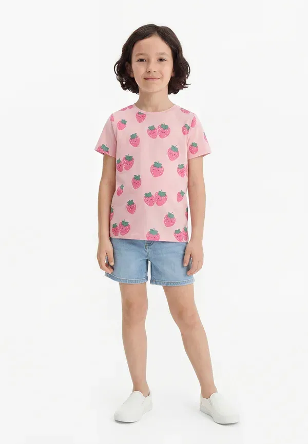 Футболка Lindex Strawberries 2 pack print, светло-розовый