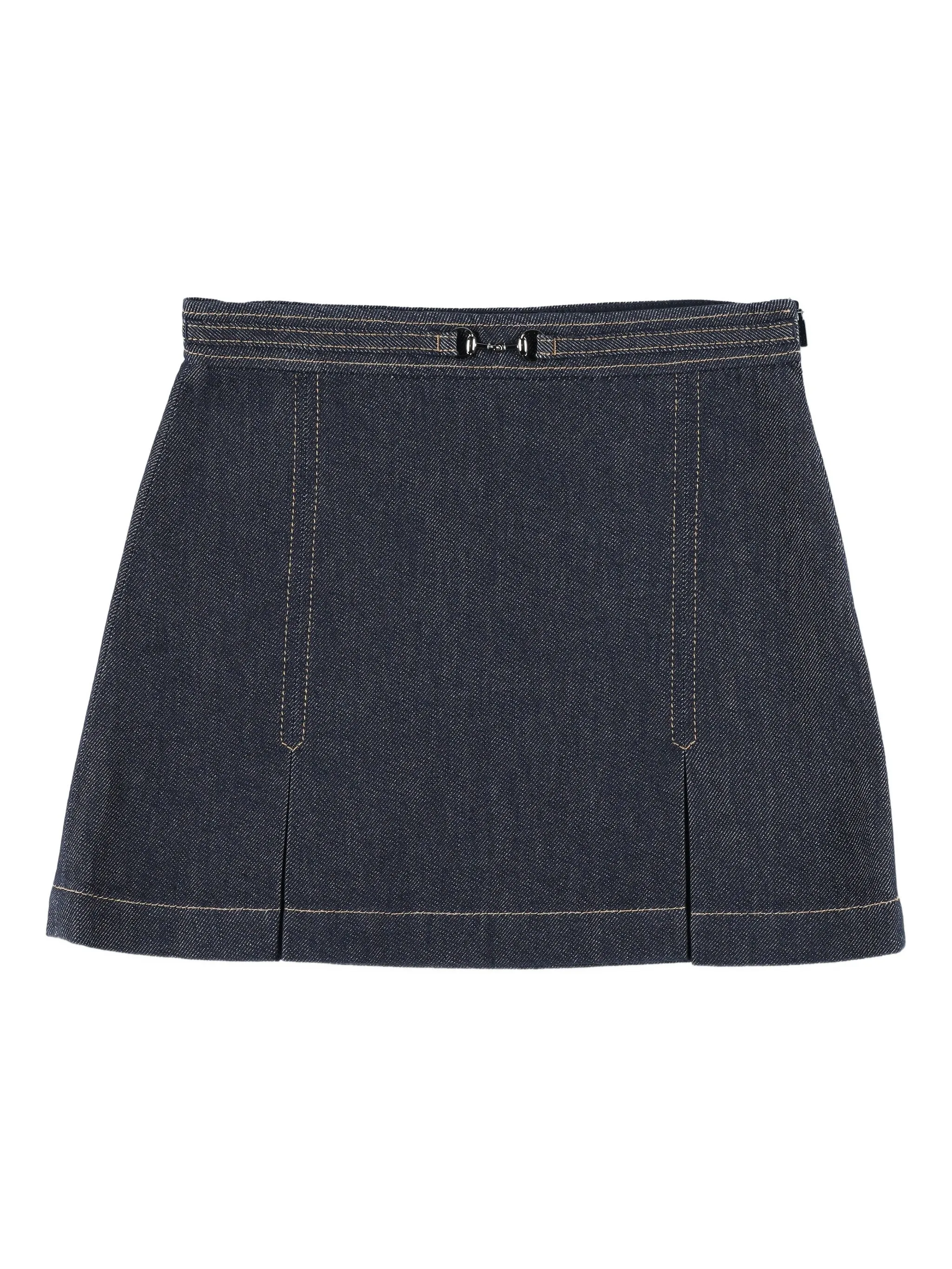 

Джинсовая юбка со складками Gucci Kids, синий