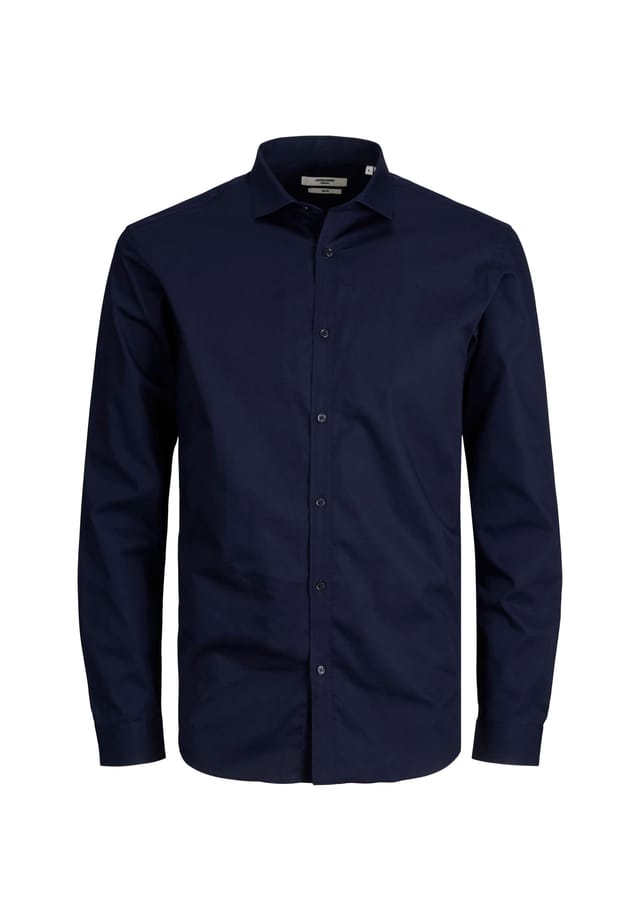 

Рубашка Cardiff slimfit с длинными рукавами из хлопка Jack & Jones, синий
