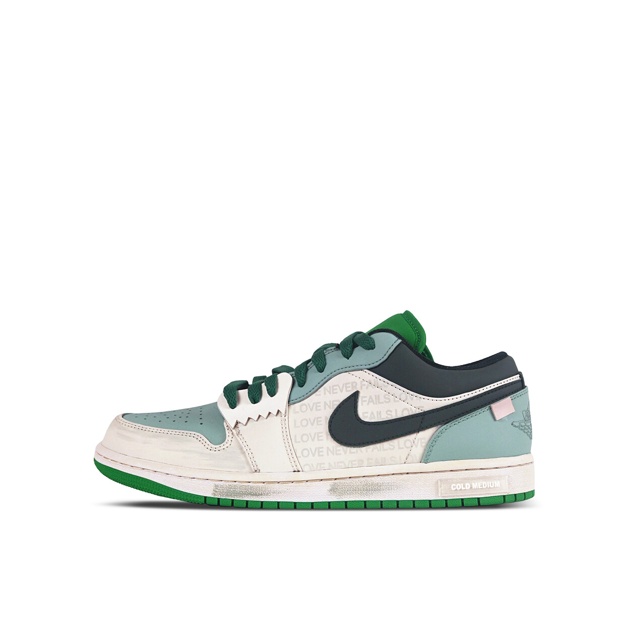 

Кроссовки Air Jordan 1 Vintage Basketball Shoes Men Low-top Green, зеленый