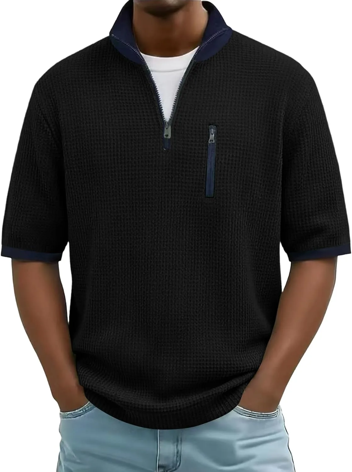 

Футболка поло для мужчин henley с коротким рукавом