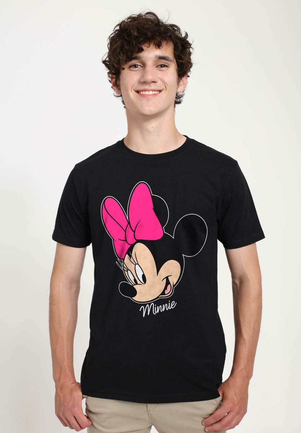 

Футболка с принтом DISNEY CLASSIC MICKEY MINNIE BIG FACE UNISEX Henry Tiger, черный