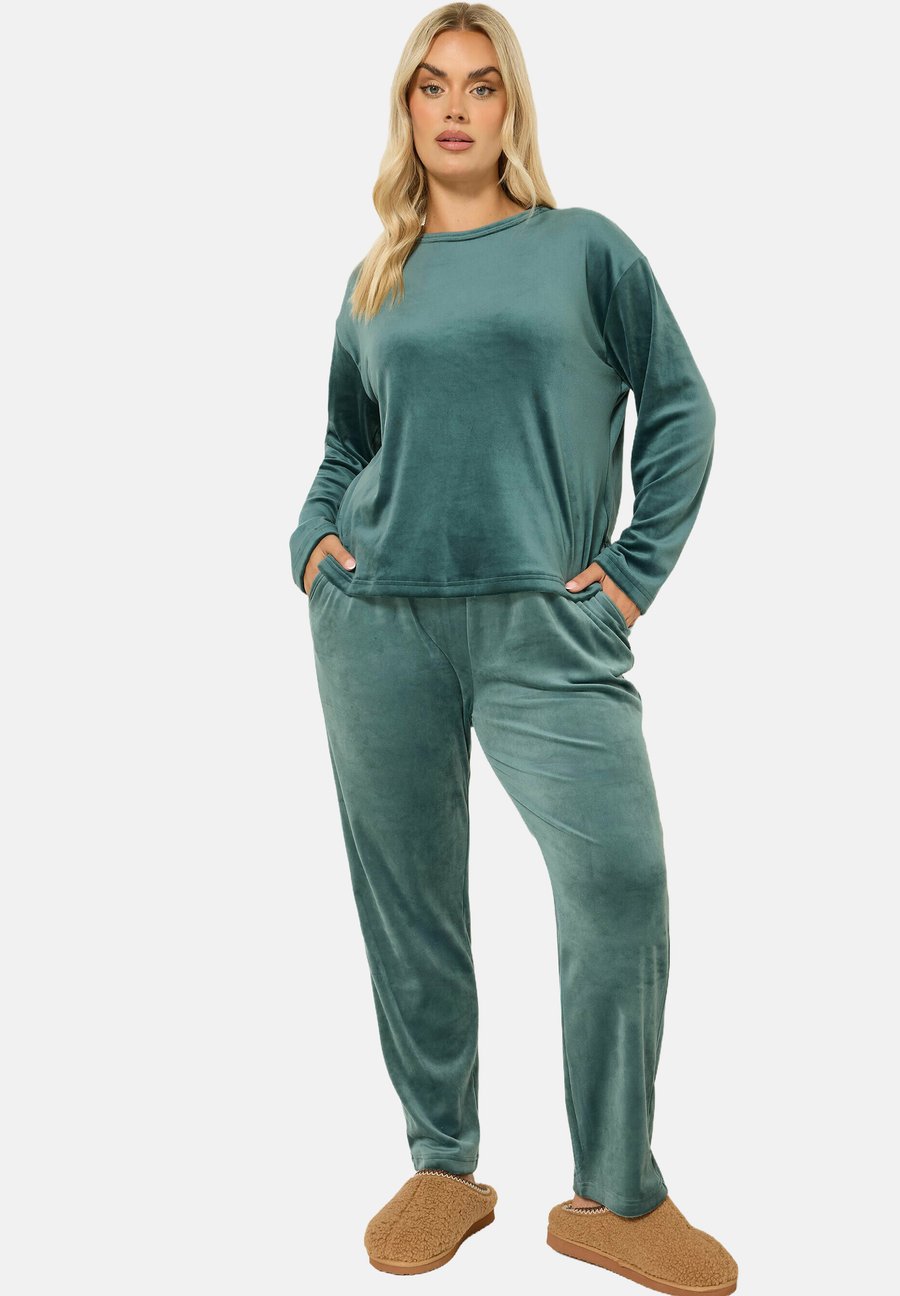 

Пижамный комплект Yours Clothing SET, Green/Turquoise