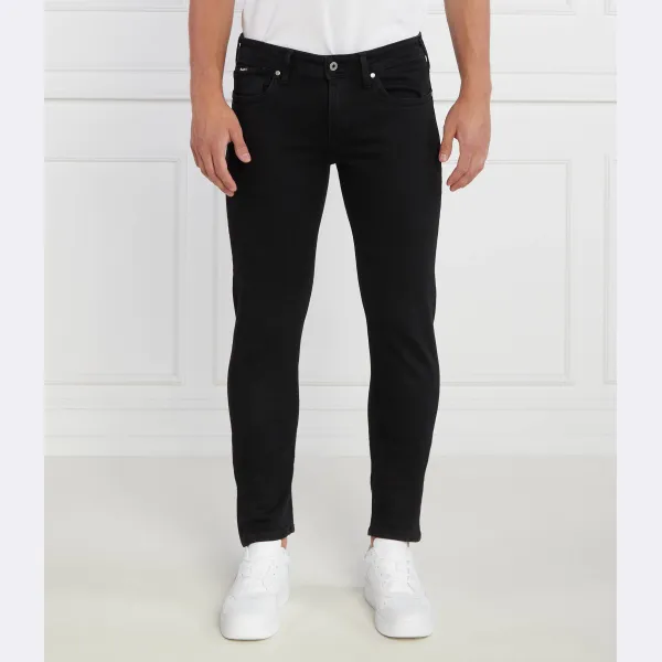 

Джинсы узкого кроя с люверсами Pepe Jeans London, черный