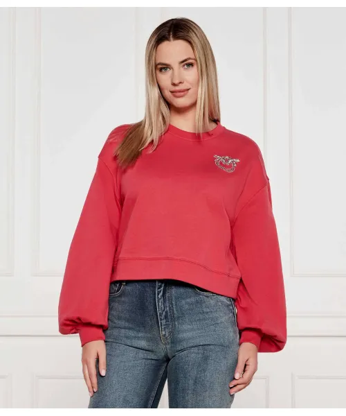 

Толстовка с зерновыми Relaxed fit Pinko, красный