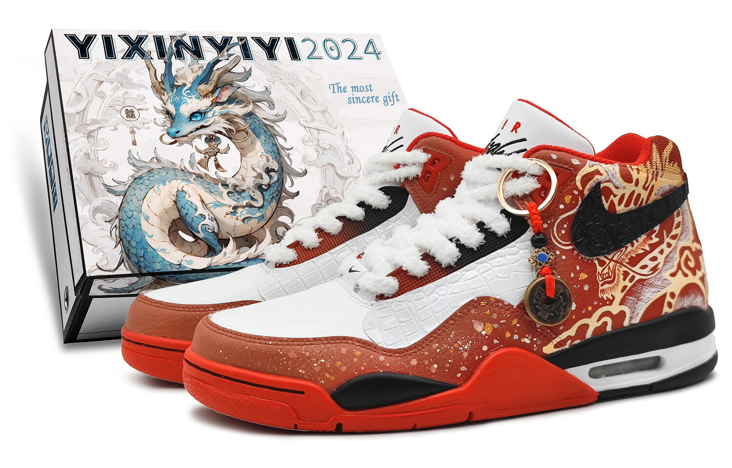 

Винтажные баскетбольные кроссовки Nike Flight Legacy унисекс, Chinese Red