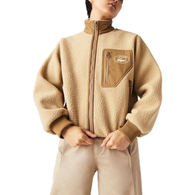 Майка LACOSTE Женская бейсбольная, коричневый — фото 4