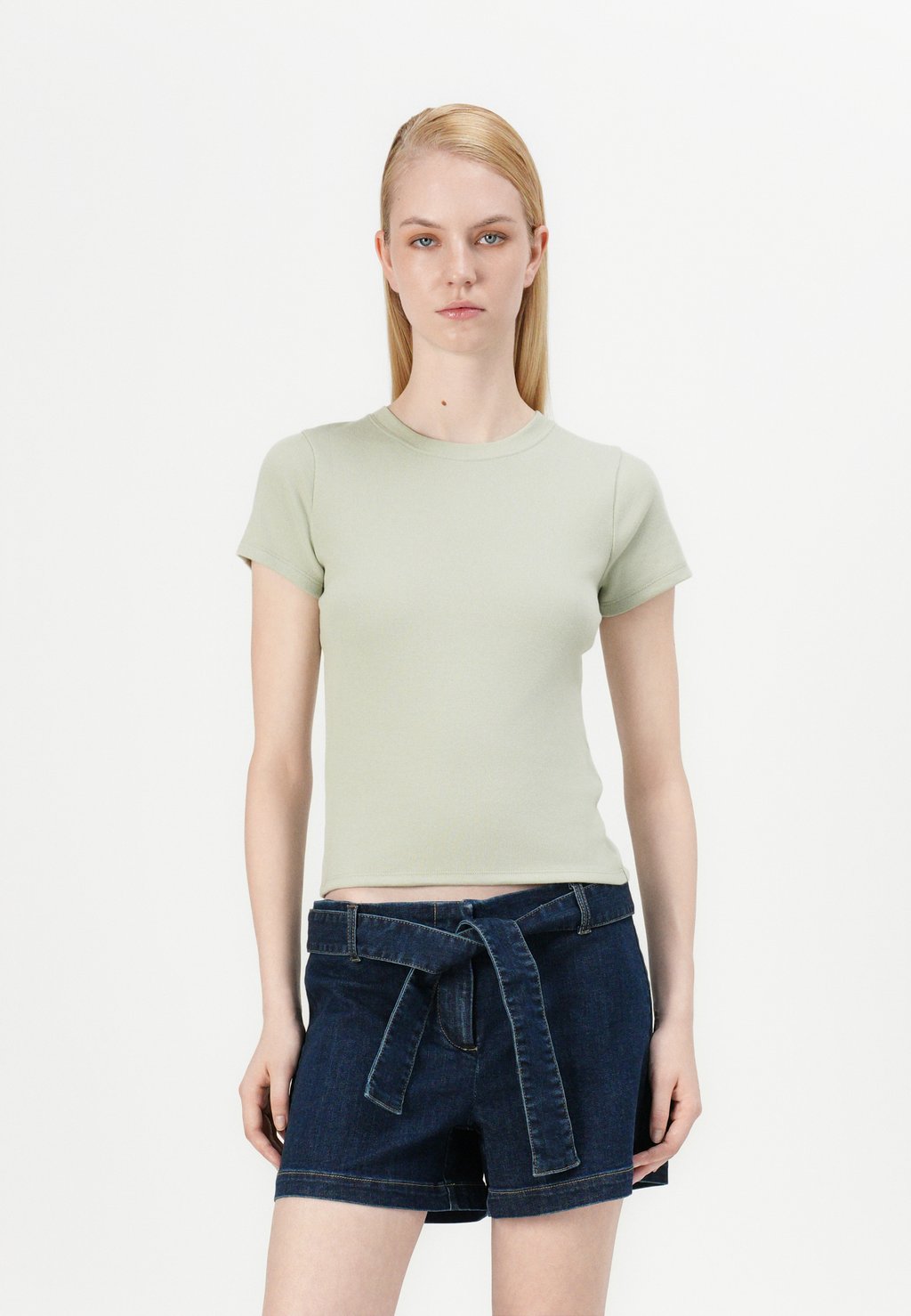 

Базовая футболка CREW Hollister Co., светло-зеленый