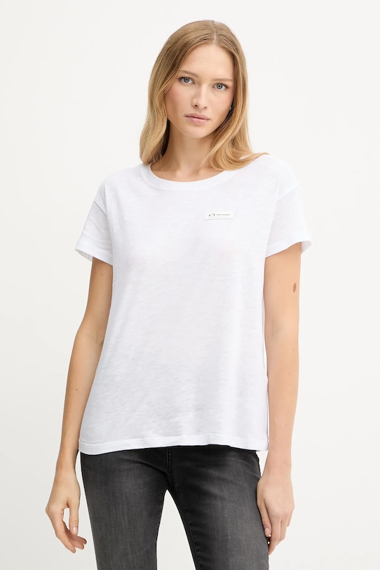 

Хлопковая футболка Armani Exchange, белый