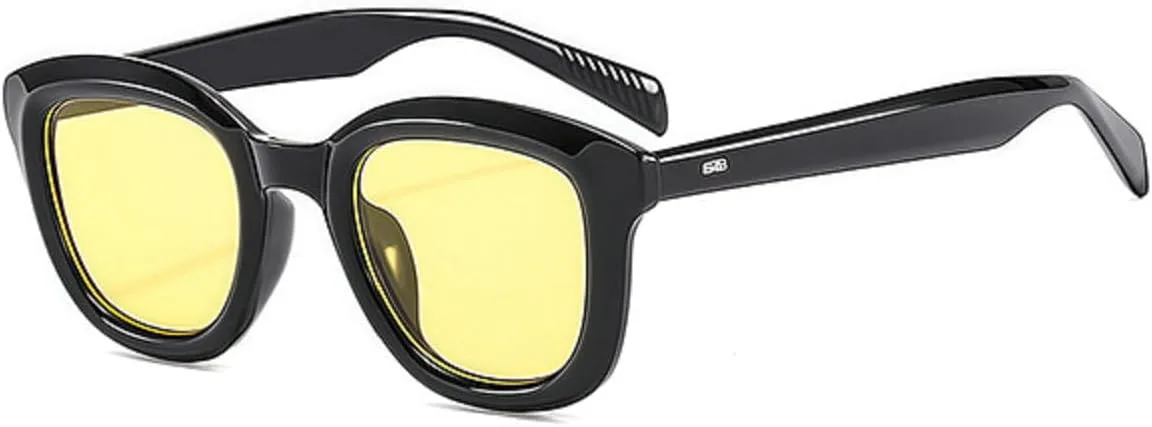 

Модные солнцезащитные очки неправильной квадратной формы для женщин, защита от УФ-излучения UV400, ретро-очки для мужчин, синие, модель 3836 Melrose, Yellow