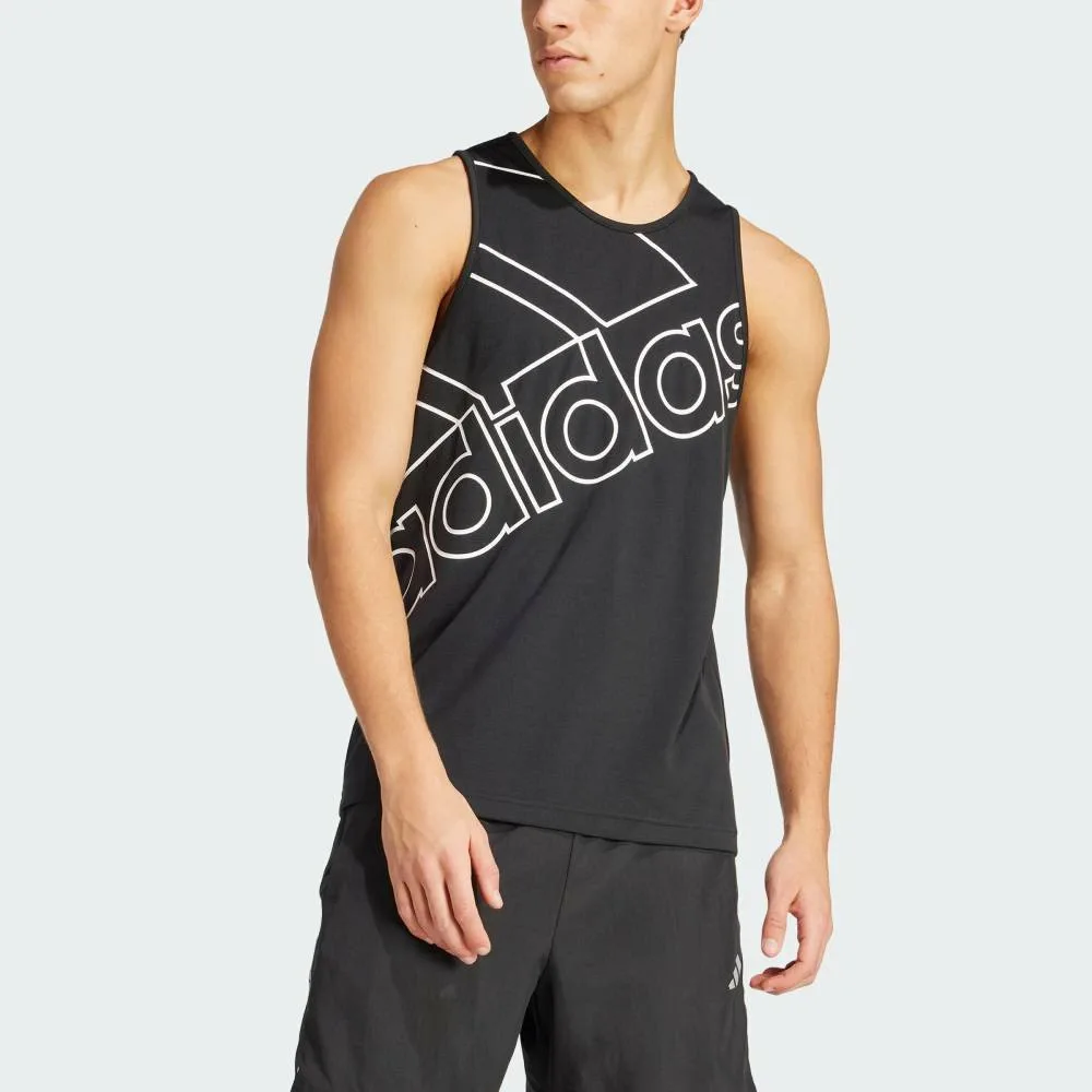 Майка AEROREADY с графическим логотипом для тренировок Adidas, black