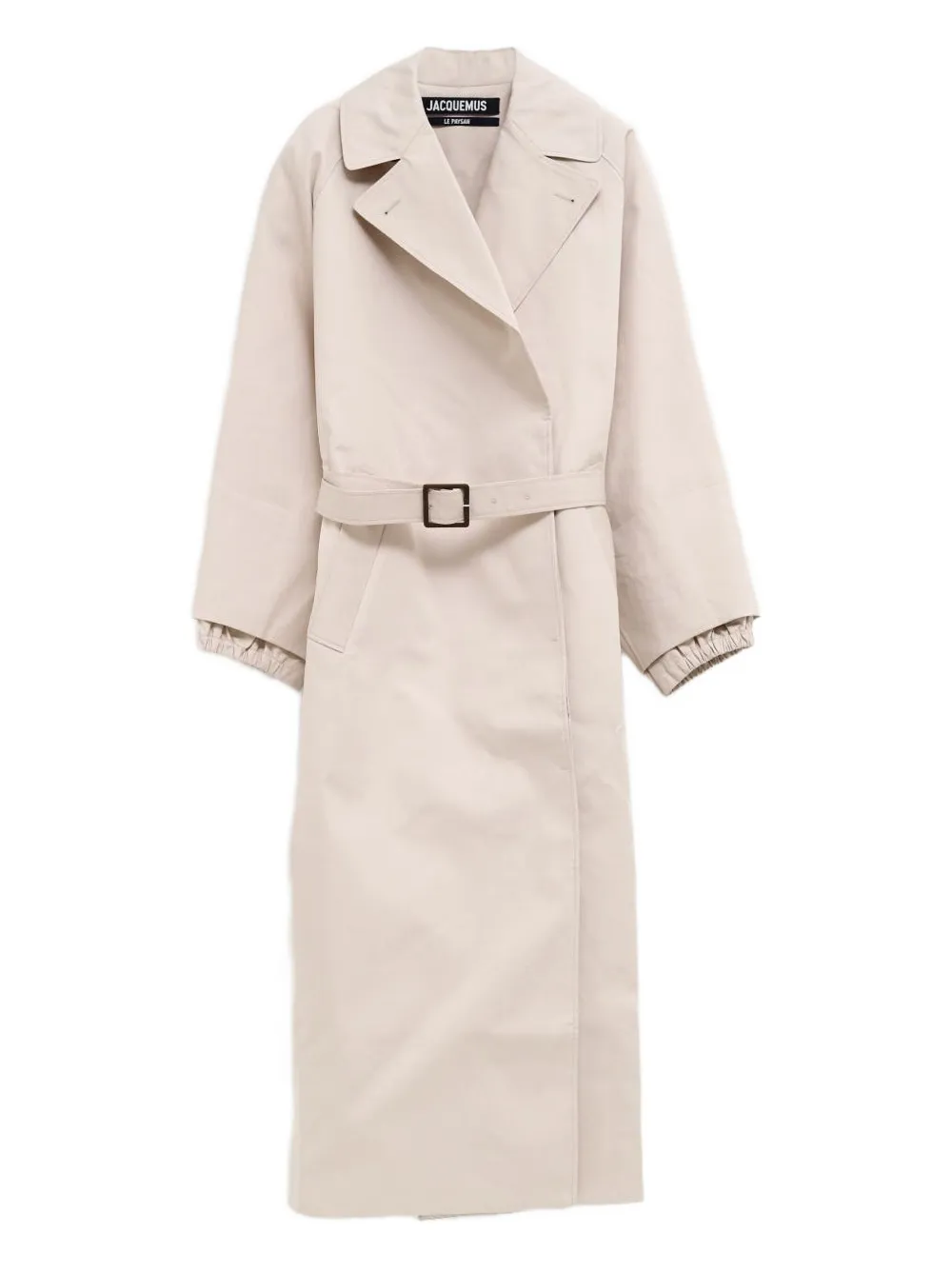 

Тренч с поясом и манжетами JACQUEMUS, белый