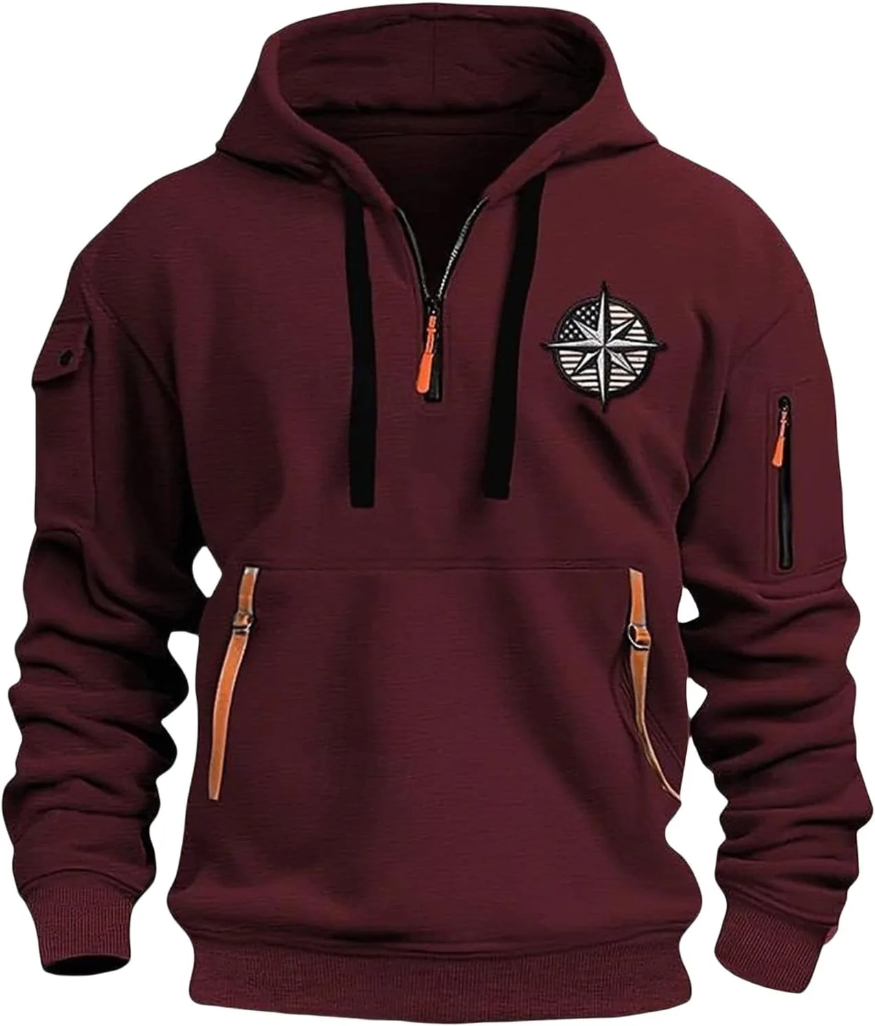 

Трендовая тактическая худи с молнией и карманами Thatrich