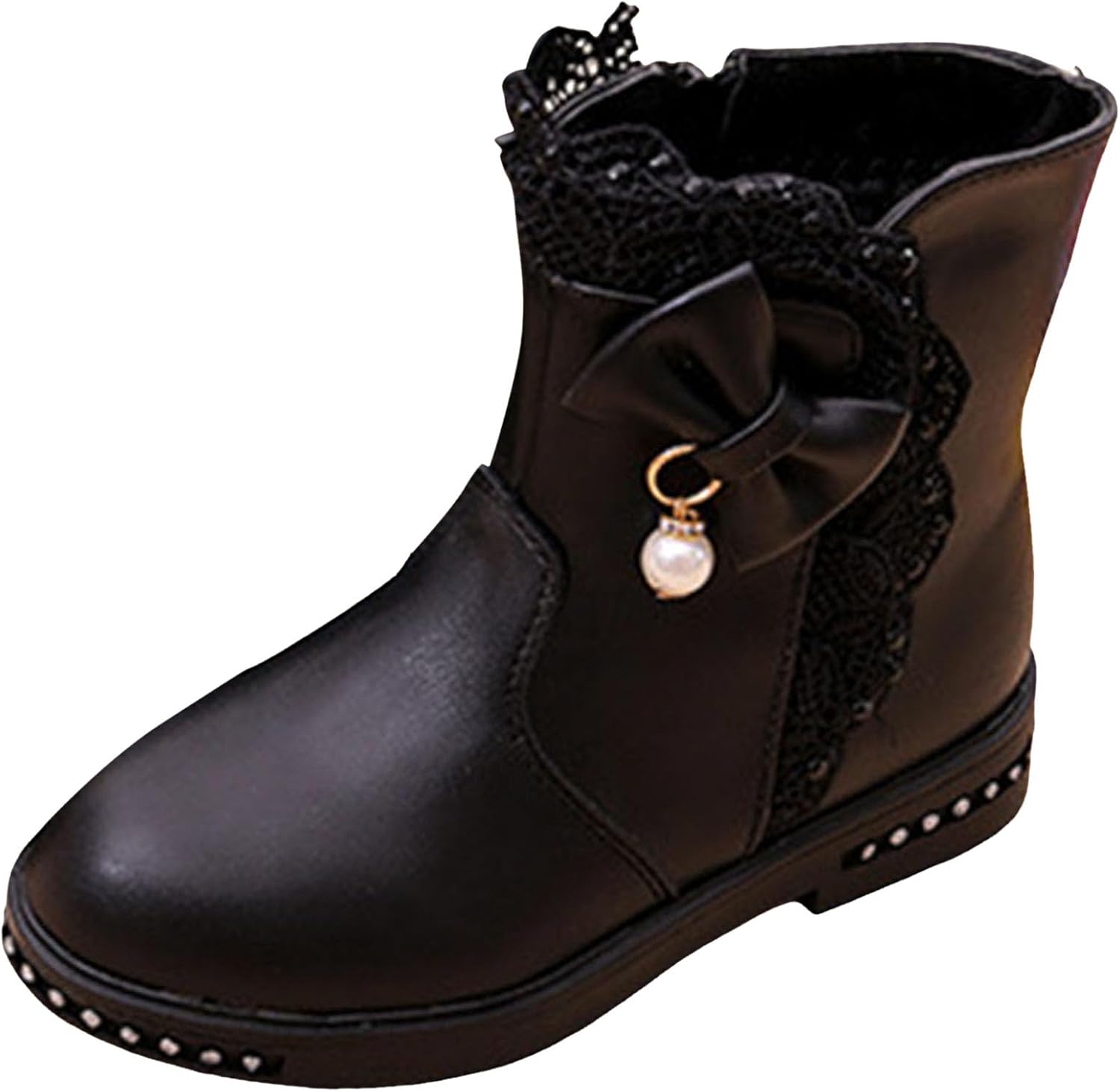 

Женские ботильоны IWIHMIV на щиколотку с боковой молнией, удобные для езды, с нескользящей мягкой подошвой, кожаные короткие ботильоны, Black