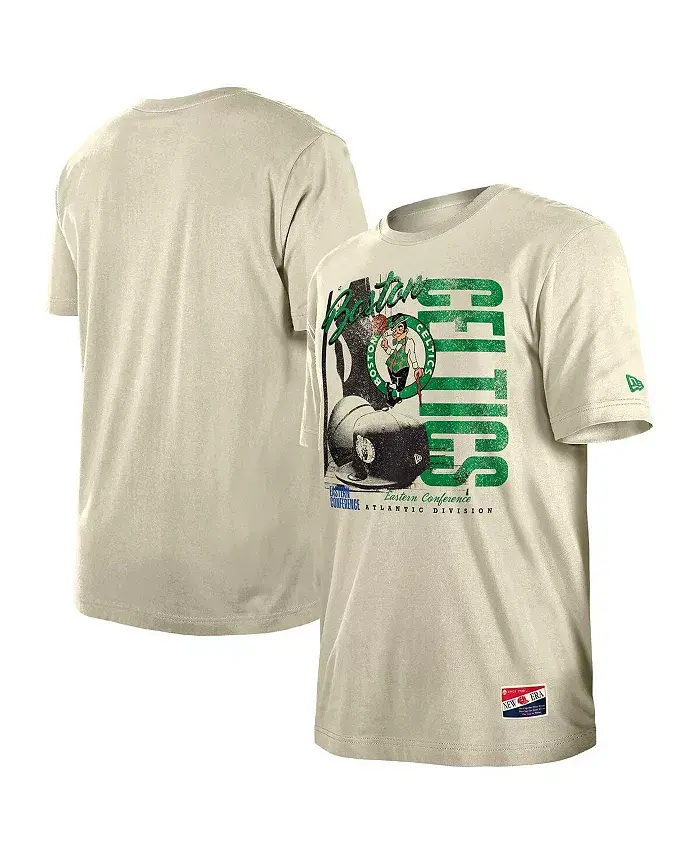 

Мужская футболка Boston Celtics в винтажном стиле с эффектом поношенности, цветовая гамма "Cream" New Era