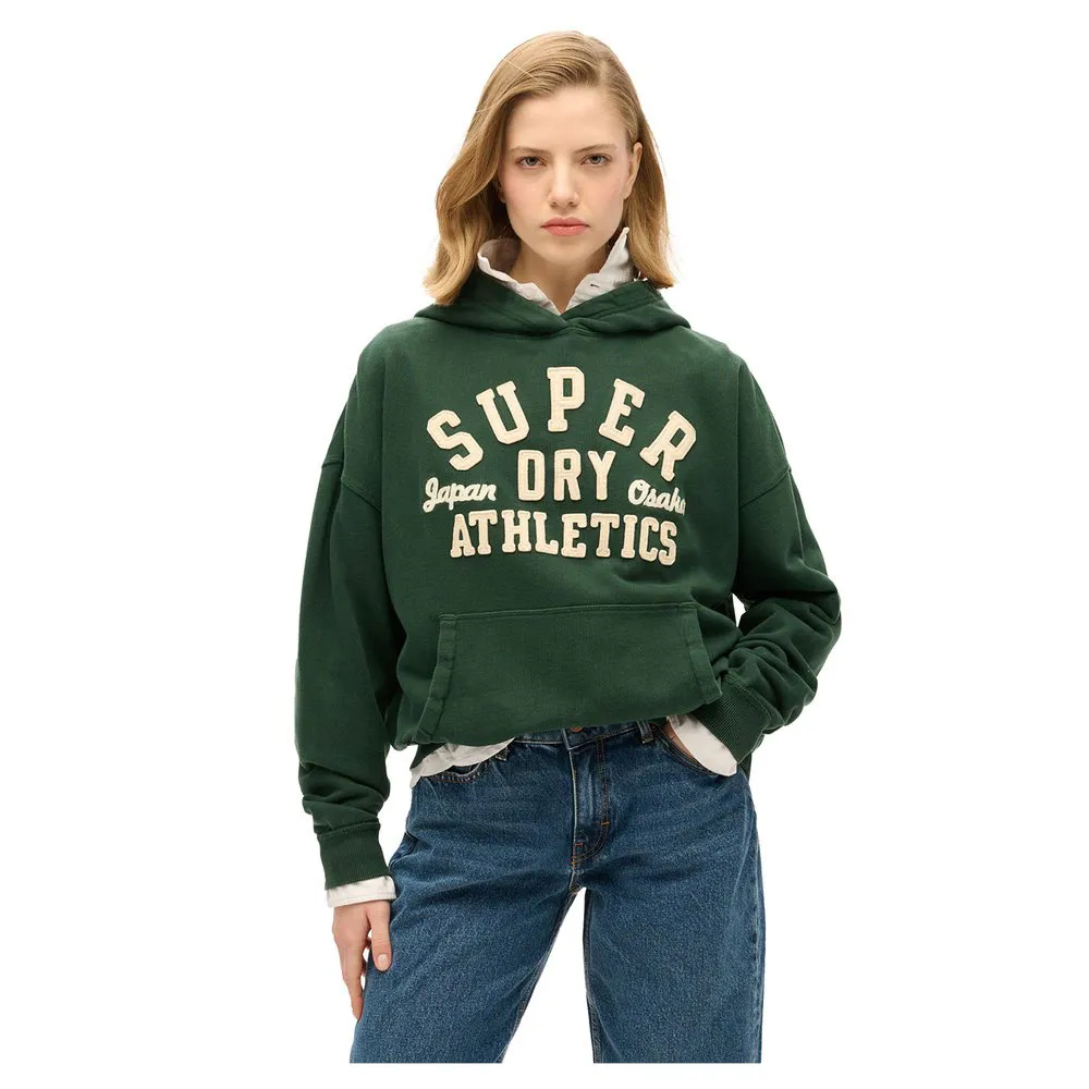 

Худи Superdry Athletic Appliq, зеленый