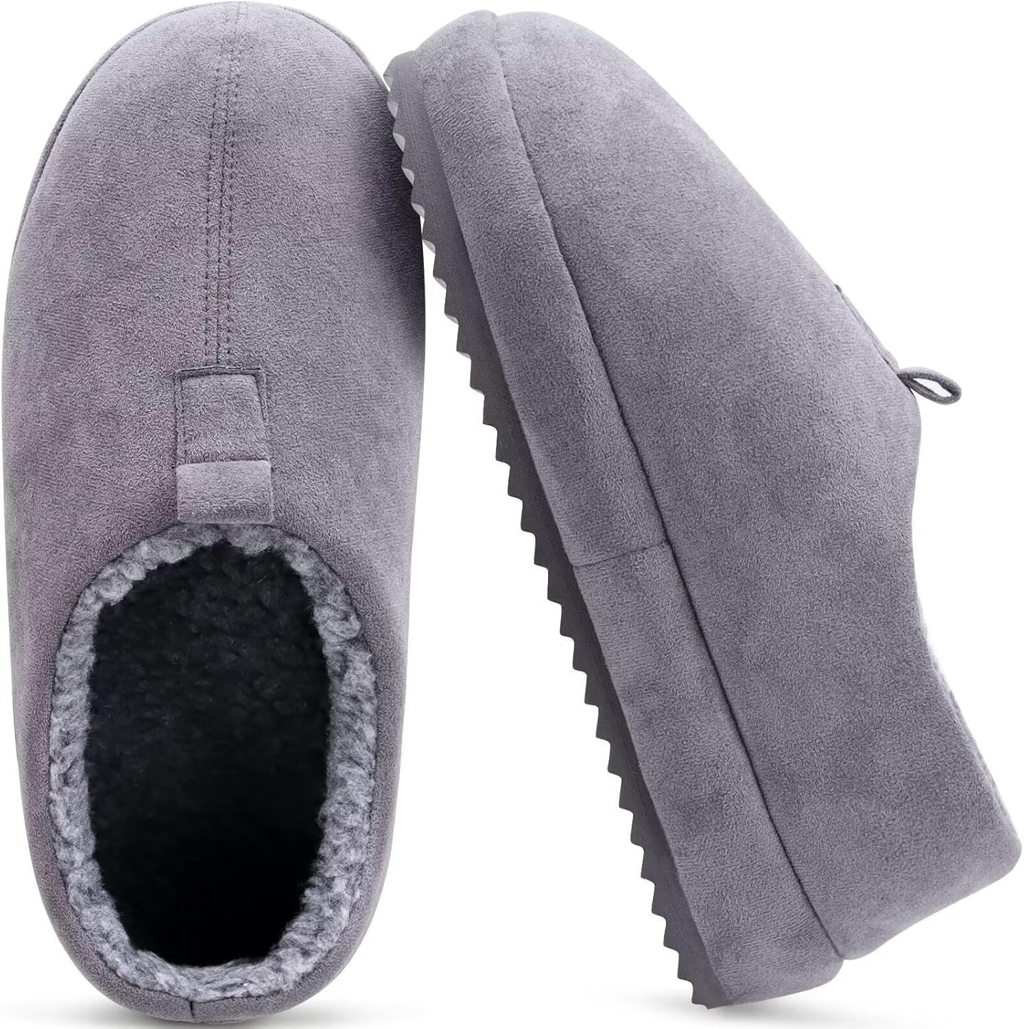 

Мужские тапочки-сланцы COFACE с удобной толстой подушкой, застилаемые памятью формы, для дома и улицы, легкие, теплые с подкладкой из шерпы, с поддержкой свода стопы и жесткой резиновой подошвой, серый