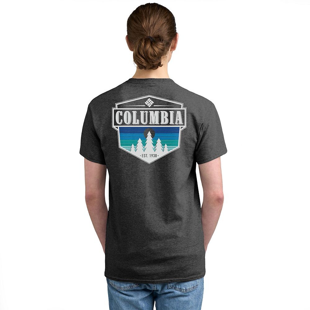 

Мужская футболка Columbia с коротким рукавом и рисунком, цвет Gray Trees