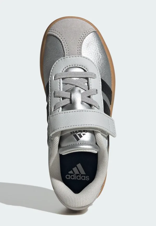 Детские туфли vl court 3.0 el c Adidas Sportswear, Silver Metallic Core Black Light Solid Grey — фото 3