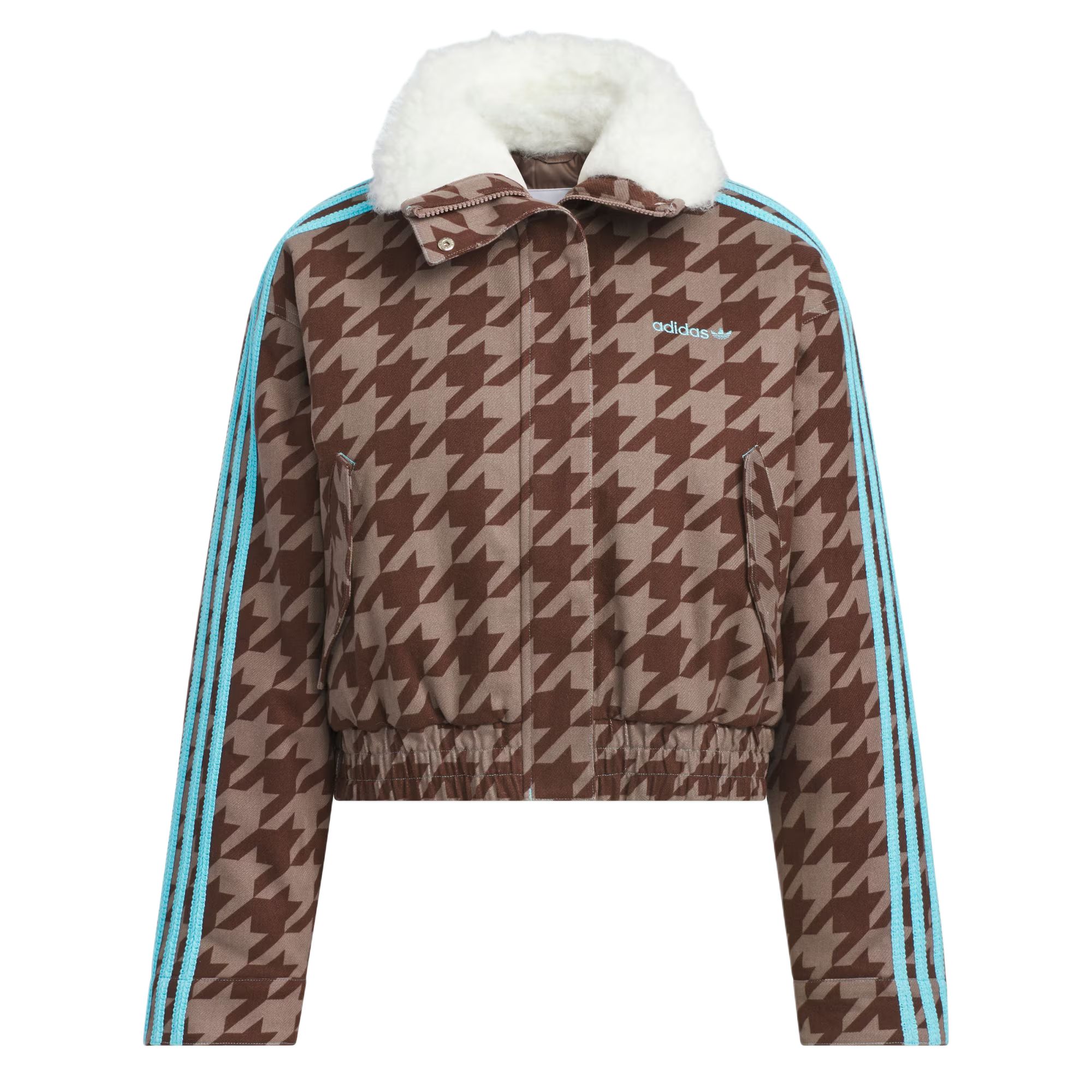 

Куртка-пуховик FW25 HOUNDSTOOTH женская Adidas Originals, коричневый