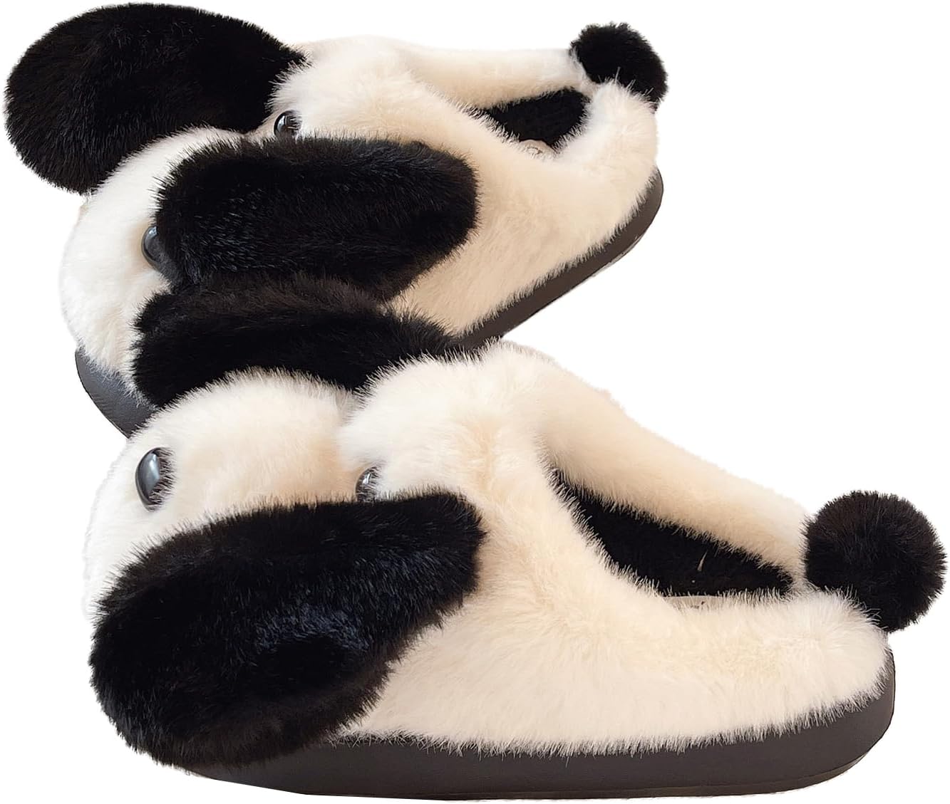 

Меховые тапочки для щенка для женщин и мужчин, теплые с флисовой подкладкой, милые зимние тапочки для дома, парные Yafirgeer, черный