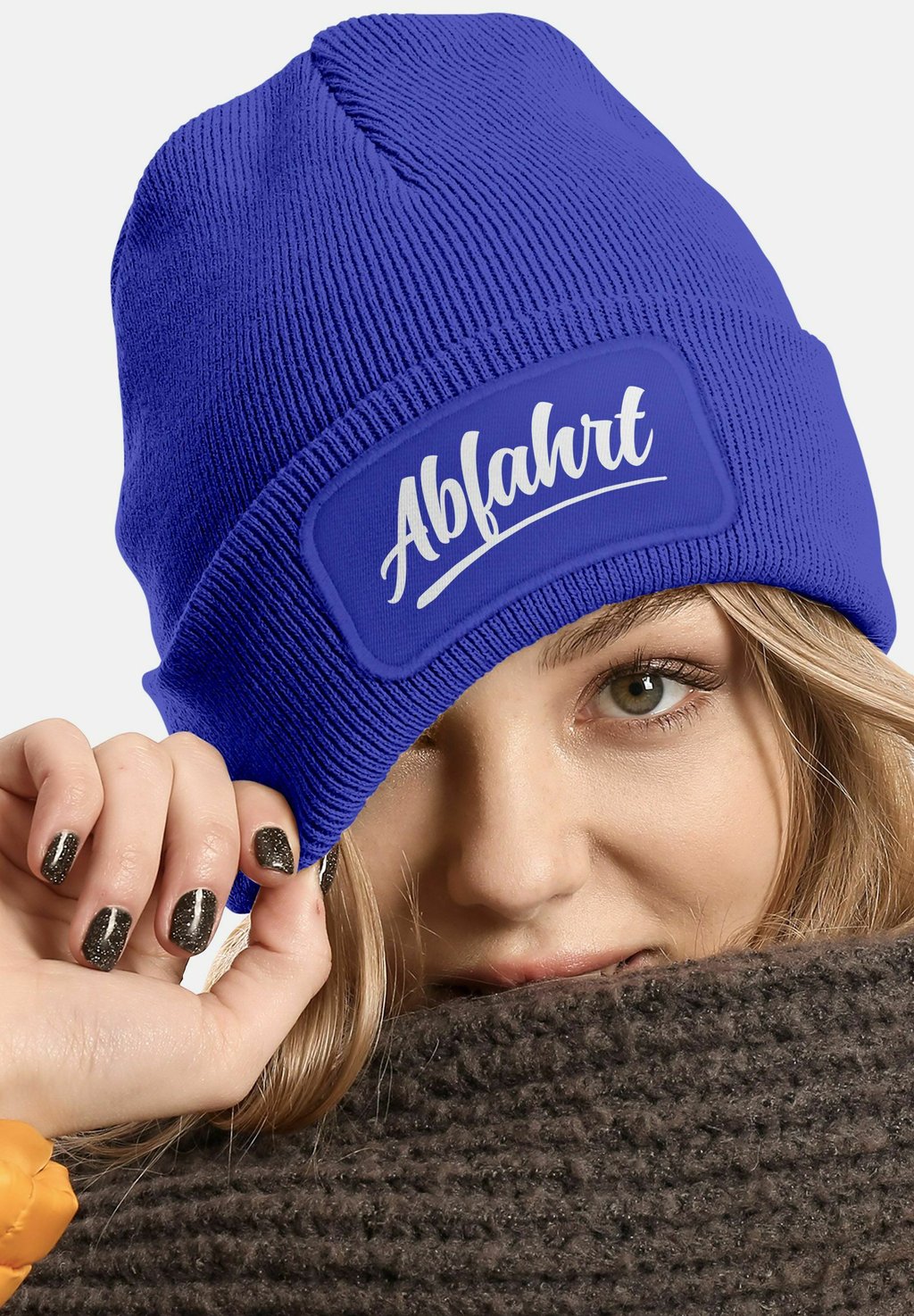 

Шапка MIT PATCH SKIFAHREN SPRUCH MoonWorks, синий
