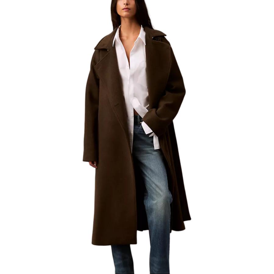 

Calvin Klein Тренч женский темно-коричневый, Dark Brown