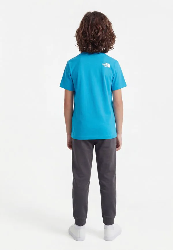 Простая футболка-купе, обычная, унисекс, базовая футболка. The North Face, Meridian Blue — фото 2