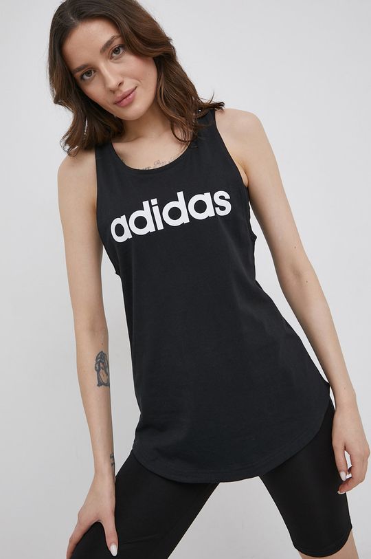 

Хлопковый топ GL0566 adidas, черный