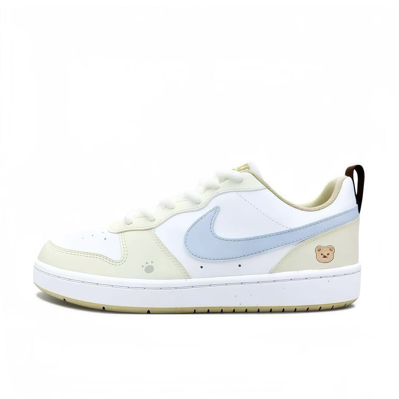 

Nike Кроссовки Court Borough COURT BORO Anti Slip Wear Resistant Low Top Kids' Skateboarding Shoes Light Yellow Teenagers