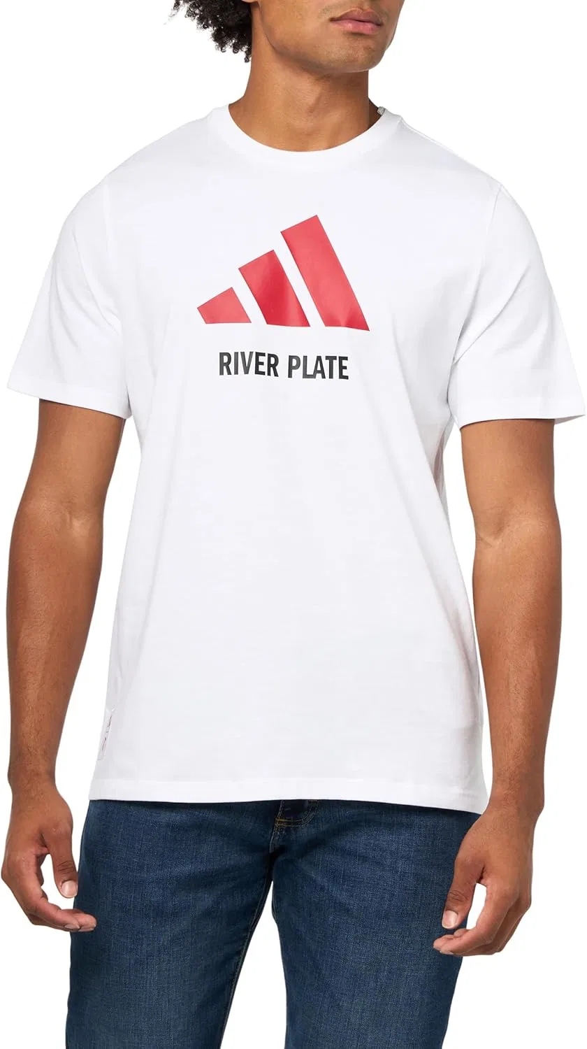 Футболка с принтом adidas, River Plate, White — фото 4
