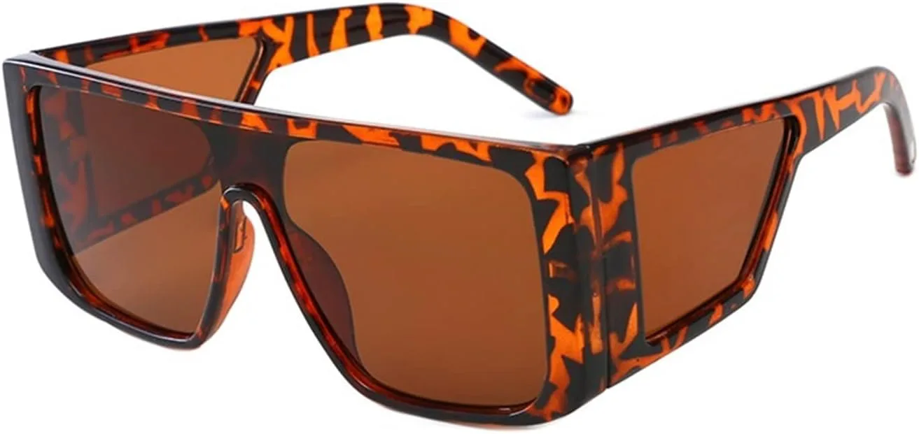 

Солнцезащитные очки 2026 года в крупной квадратной оправе для мужчин и женщин, для отдыха на природе, вождения (Цвет: E, Размер: Средний) MTZJH, One Color