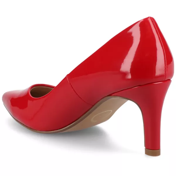 Туфли Scylee на шпильке с заостренным носком и высоким каблуком Journee, цвет red patent — фото 4