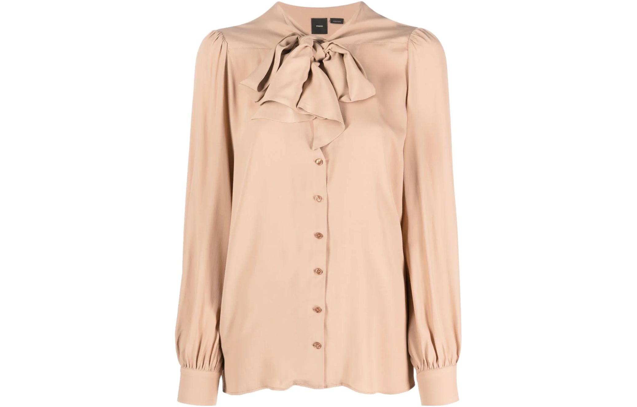 

Рубашка с воротником-бантом PINKO, Sandy Beige