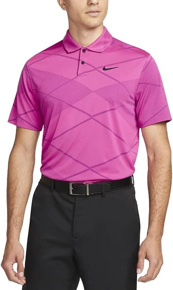 Мужская поло-рубашка для гольфа Nike Dri-FIT Vapor Pink Prime/Black DH0820-642
