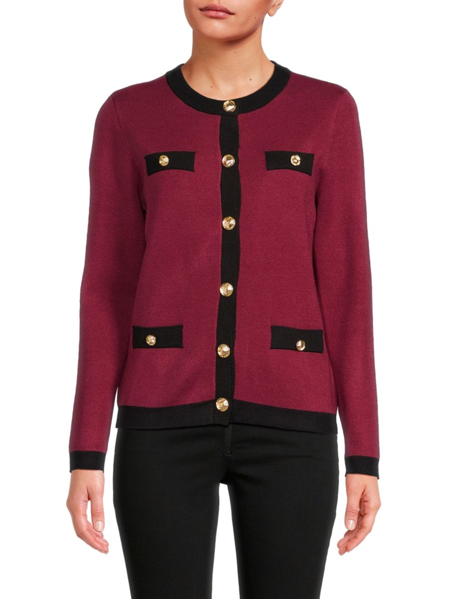 

Кардиган в стиле преппи с 4 карманами Joseph A, цвет Cabernet