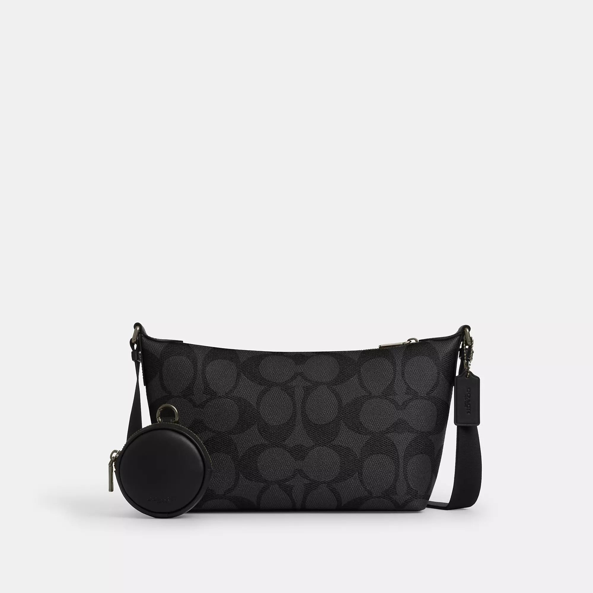 

Coach Outlet Маленькая кроссбоди сумка Finn с косметичкой в полотне Maxi Signature, черный