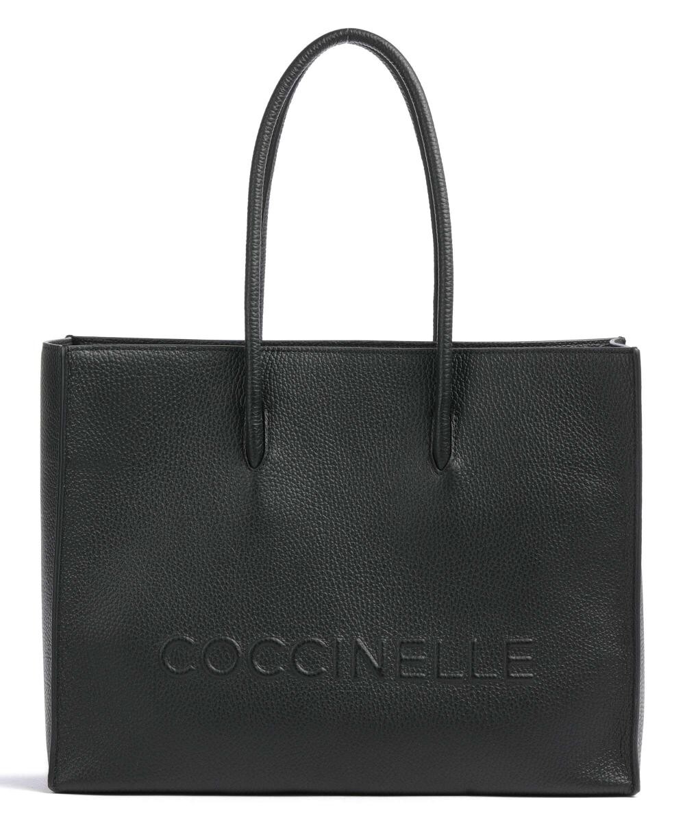 

Сумка-шоппер Myrtha Maxi Logo из зерненой кожи Coccinelle, черный