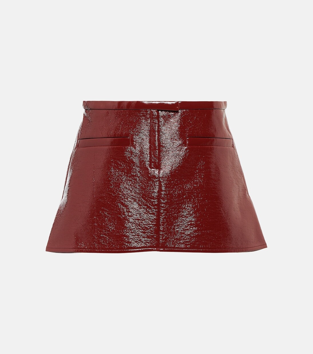 

Виниловая мини-юбка Courrèges, красный