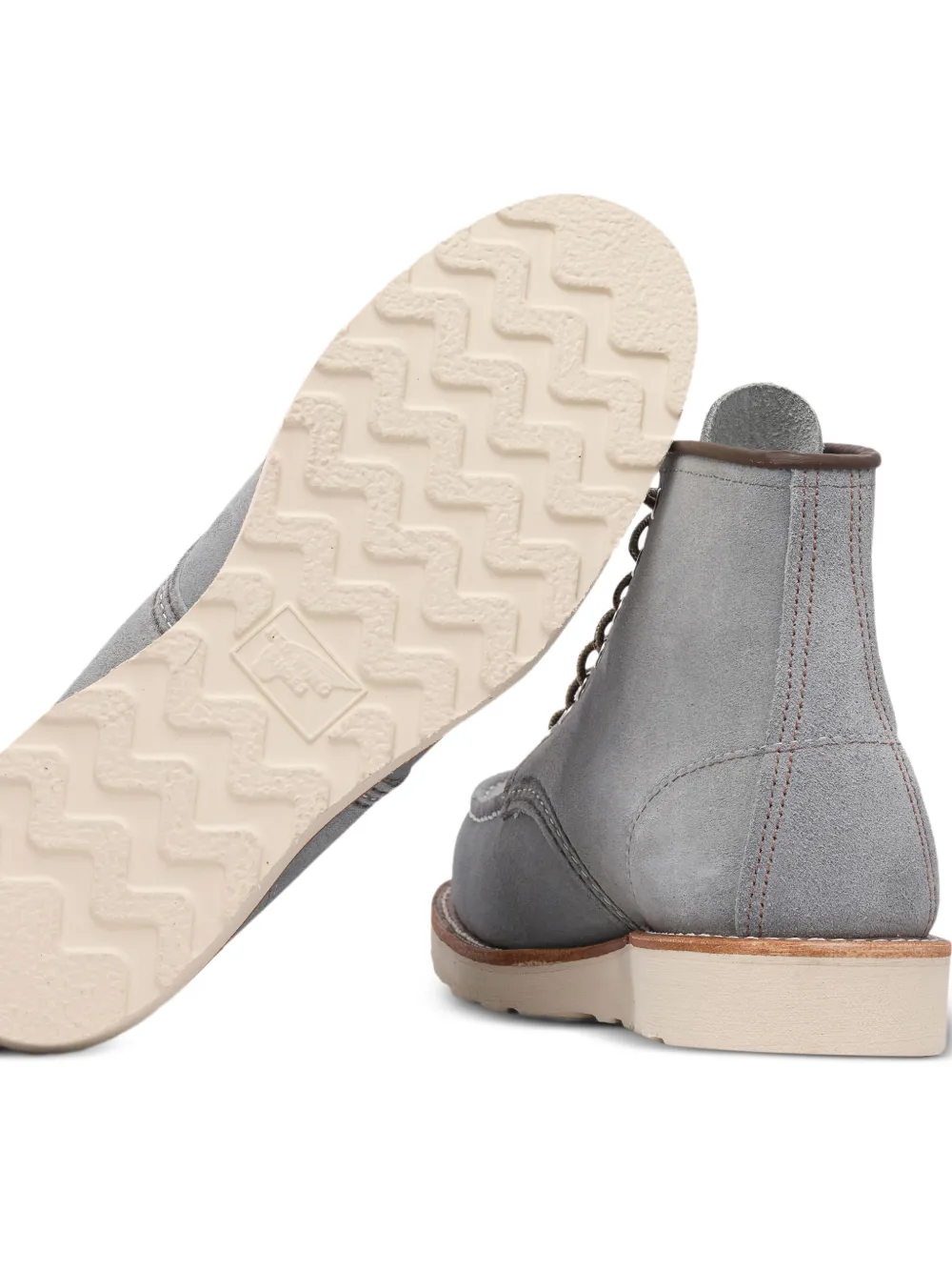 Классические мокасиновые ботинки на шнуровке Red Wing Shoes, серый — фото 4