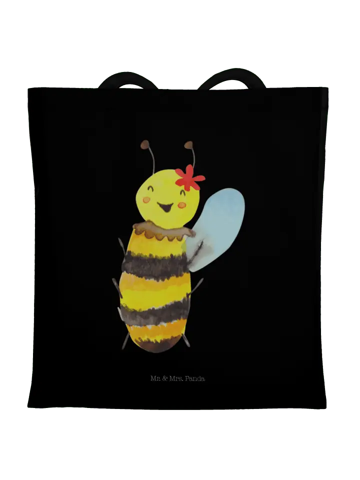 

Сумка для переноски Mr & Mrs Panda Biene Happy ohne Spruch, черный