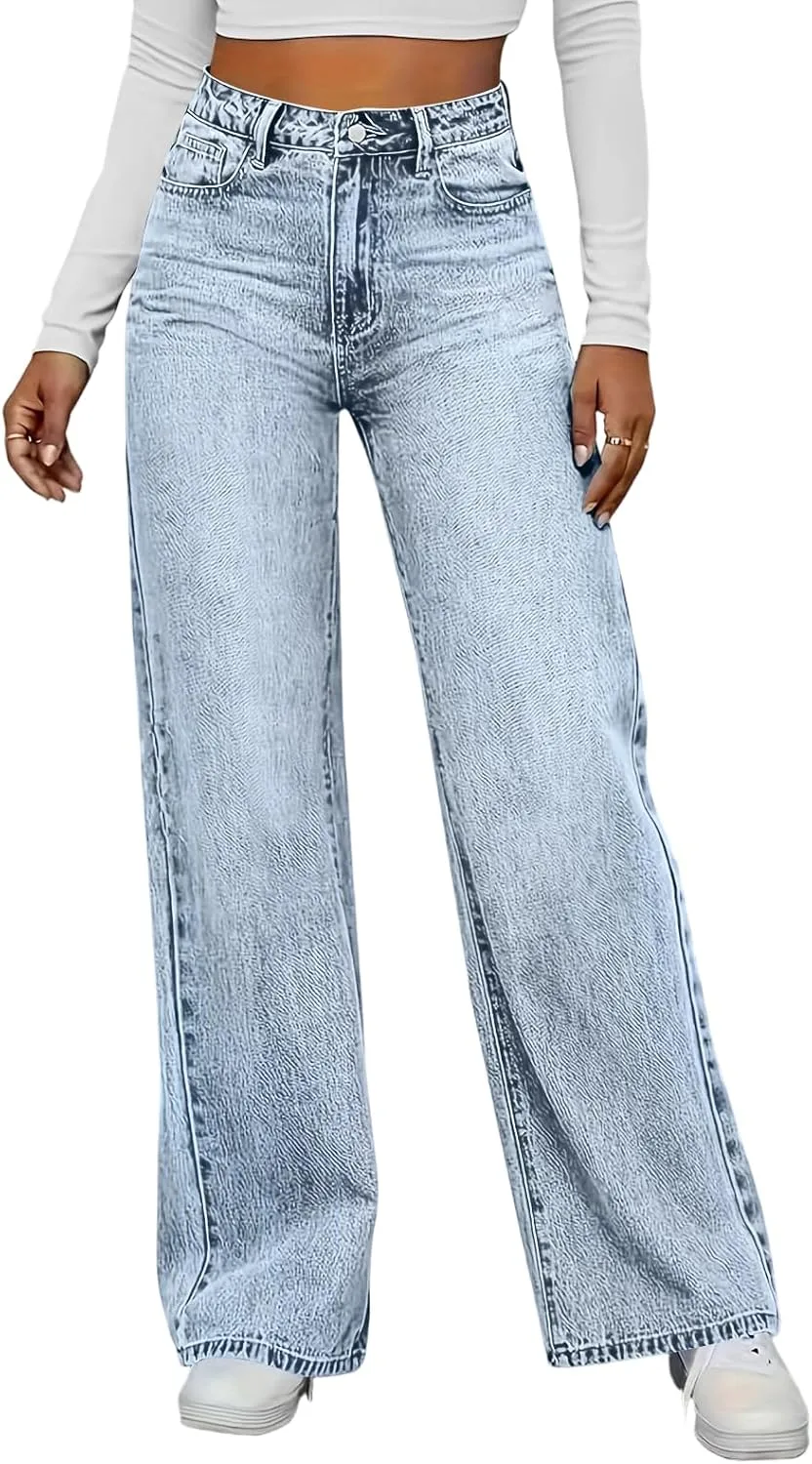 

Женские джинсы Casual Straight Leg с высокой талией и карманами HYYGOCCTV