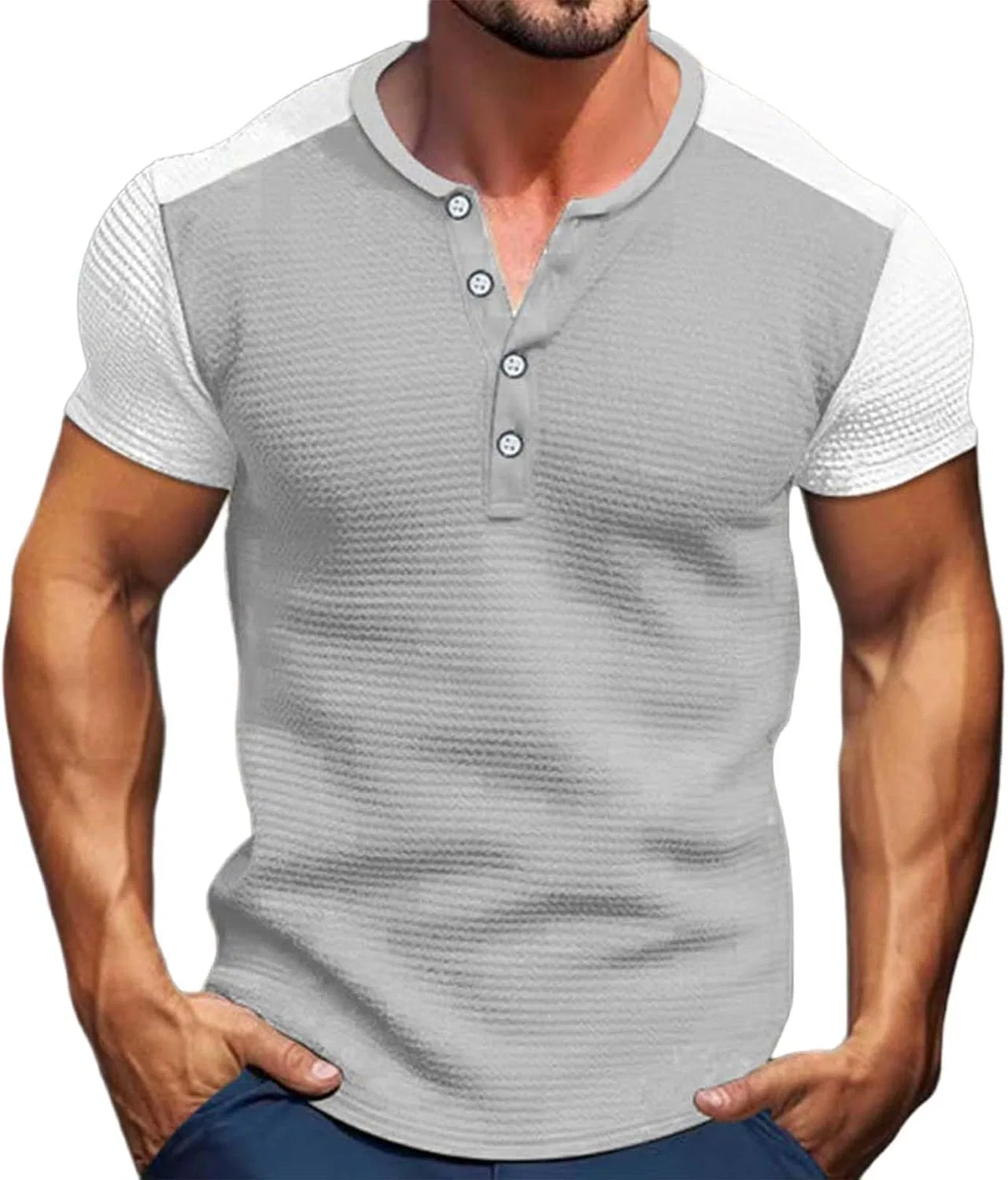 Футболка с принтом Muscle Fit Short Sleeve Raglan, Grey