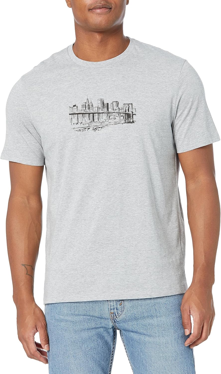 

Мужские футболки с графическим принтом Calvin Klein, Heroic Grey Heather, Серый, Мужские футболки с графическим принтом Calvin Klein, Heroic Grey Heather