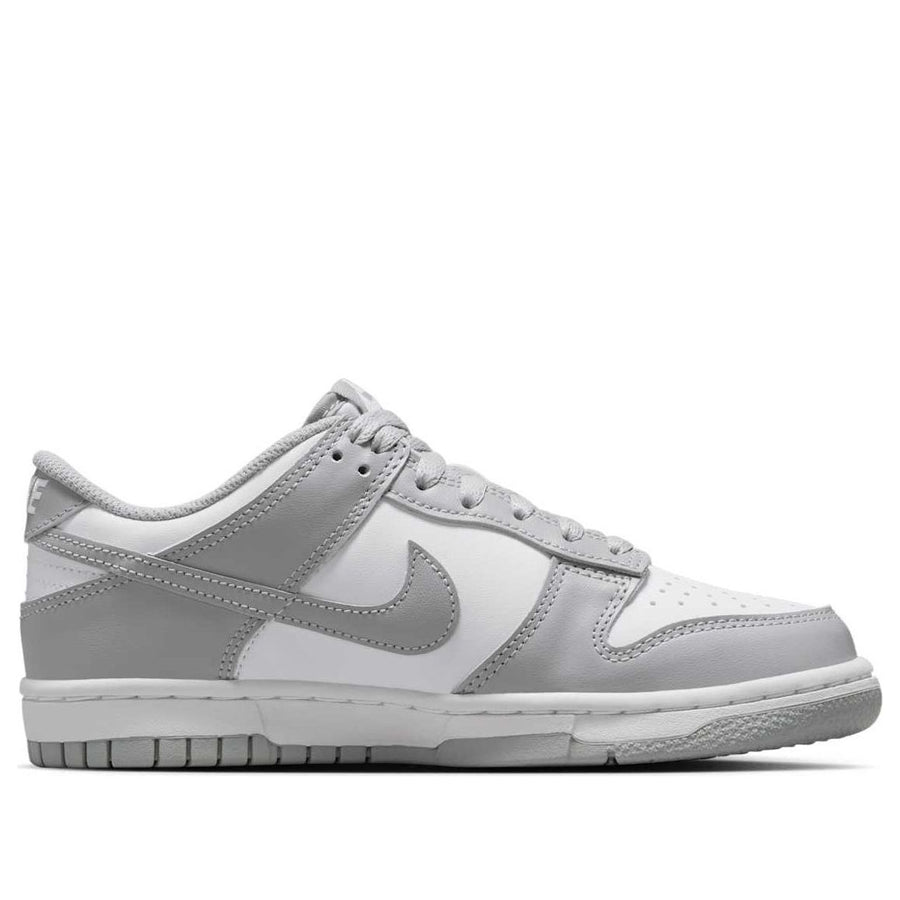 Кроссовки (GS) Nike Dunk Low 'White Light Smoke Grey', белый — фото 2