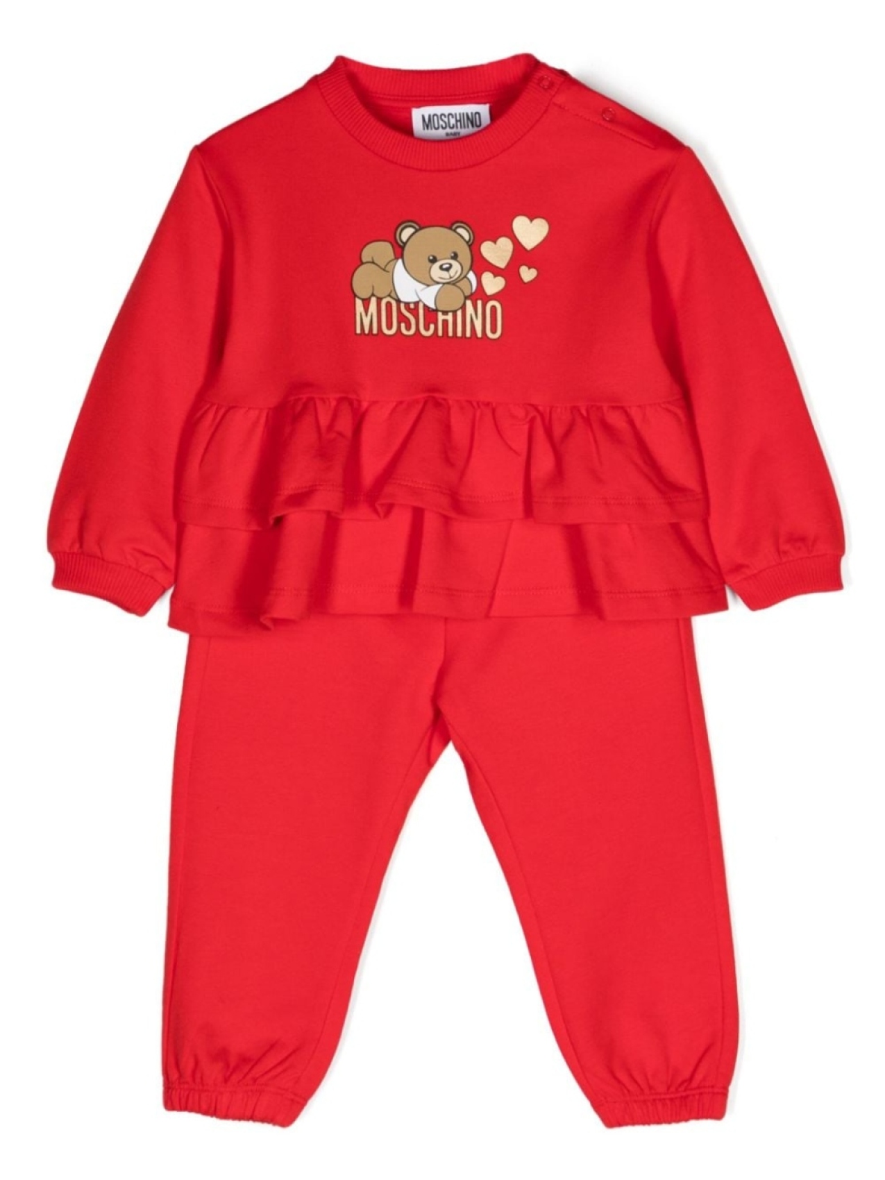 

Moschino Kids комплект брюк с логотипом, красный