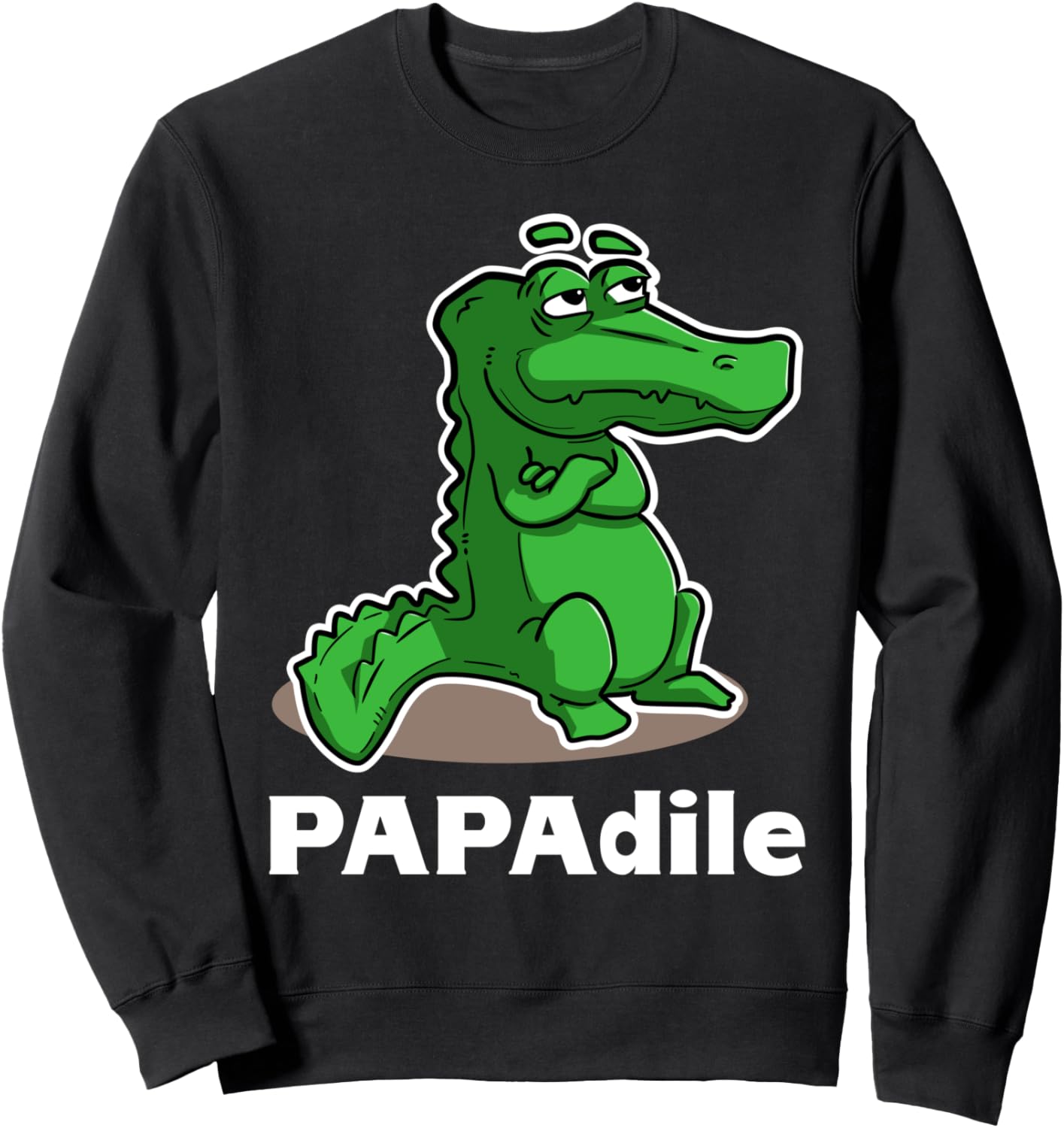 

PAPAdile Отец Крокодил Папа День отца Папа Забавная каламбурная толстовка Funny Crocodile Dad Products, черный