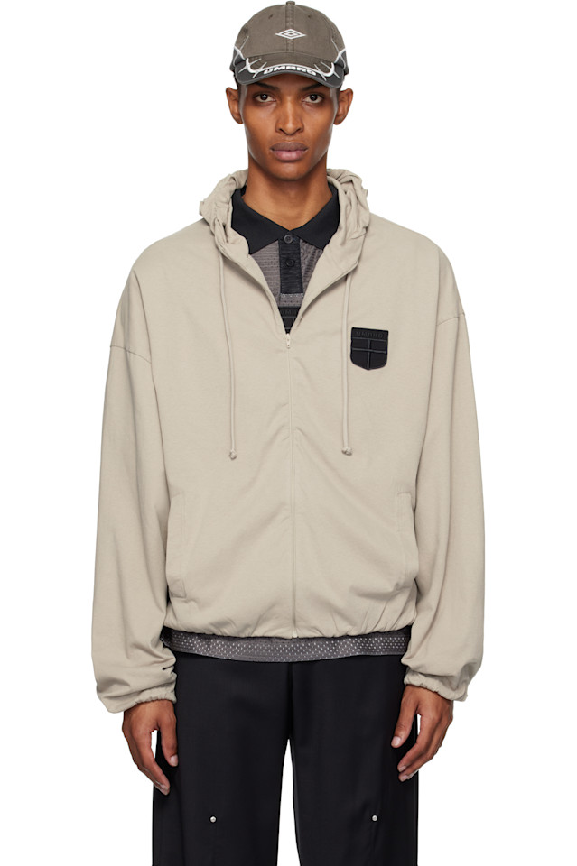 

Классический худи с молнией Crest Umbro, цвет taupe