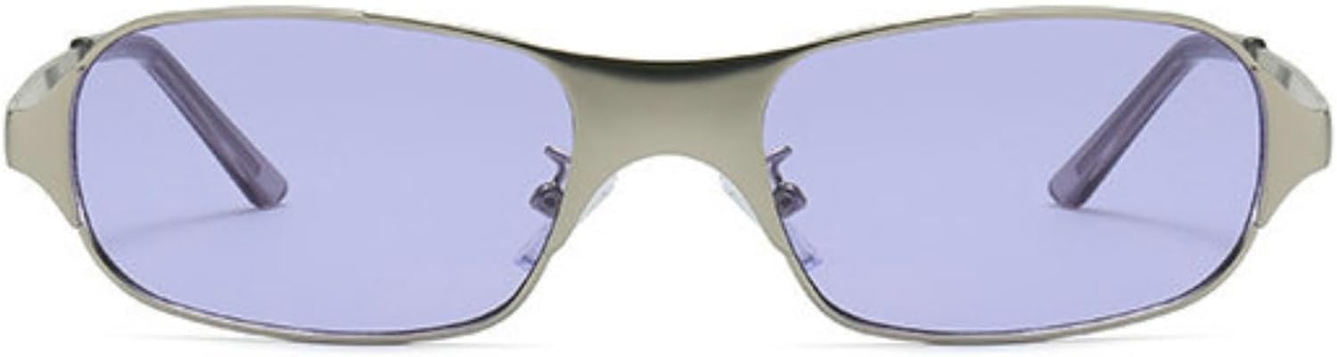 

Солнцезащитные очки Willochra в винтажном стиле 2000-х годов, маленькие прямоугольные, для женщин и мужчин, ретро, ​​модные, в стиле Y2K, с металлической оправой, черные, C8